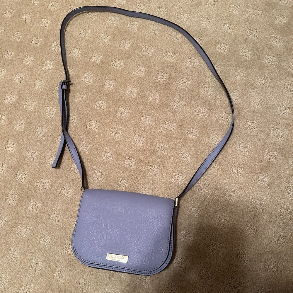 Kate Spade purple leather cross body purse